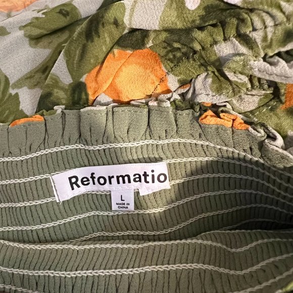 Reformation Inka Dress in Orange Grove - Picture 14 of 14